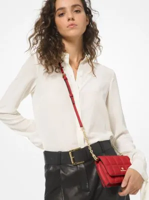 Small Quilted Leather Smartphone Crossbody Bag