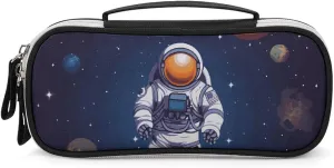 Space Astronaut Leather Makeup Bag Portable Small Cosmetic Organizer Waterproof Toiletry Bags Brushes Pencils And Travel Make Up Accessories