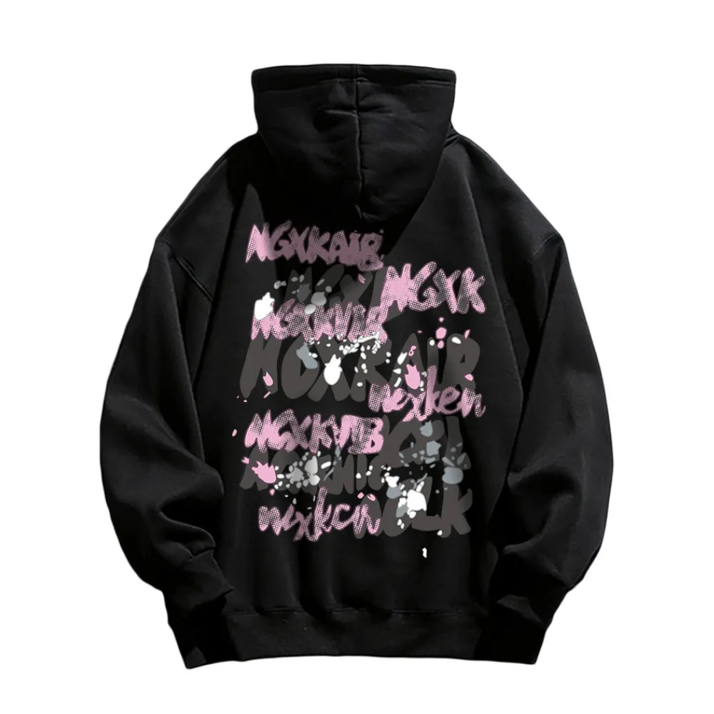 Street Bold Letter Graffiti Hoodie