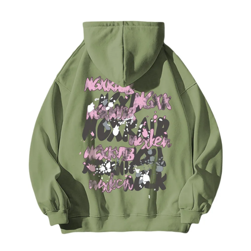 Street Bold Letter Graffiti Hoodie