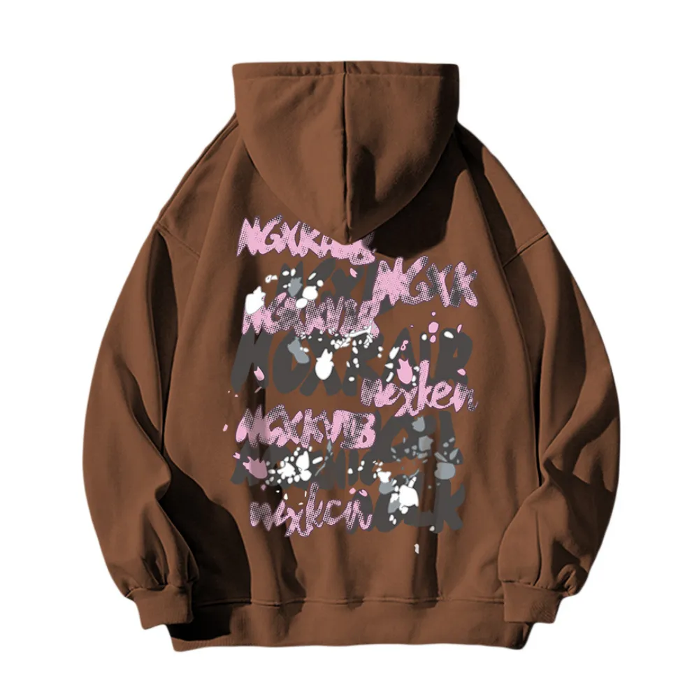 Street Bold Letter Graffiti Hoodie