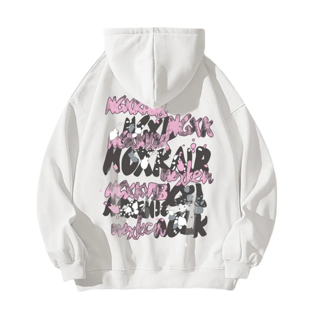 Street Bold Letter Graffiti Hoodie