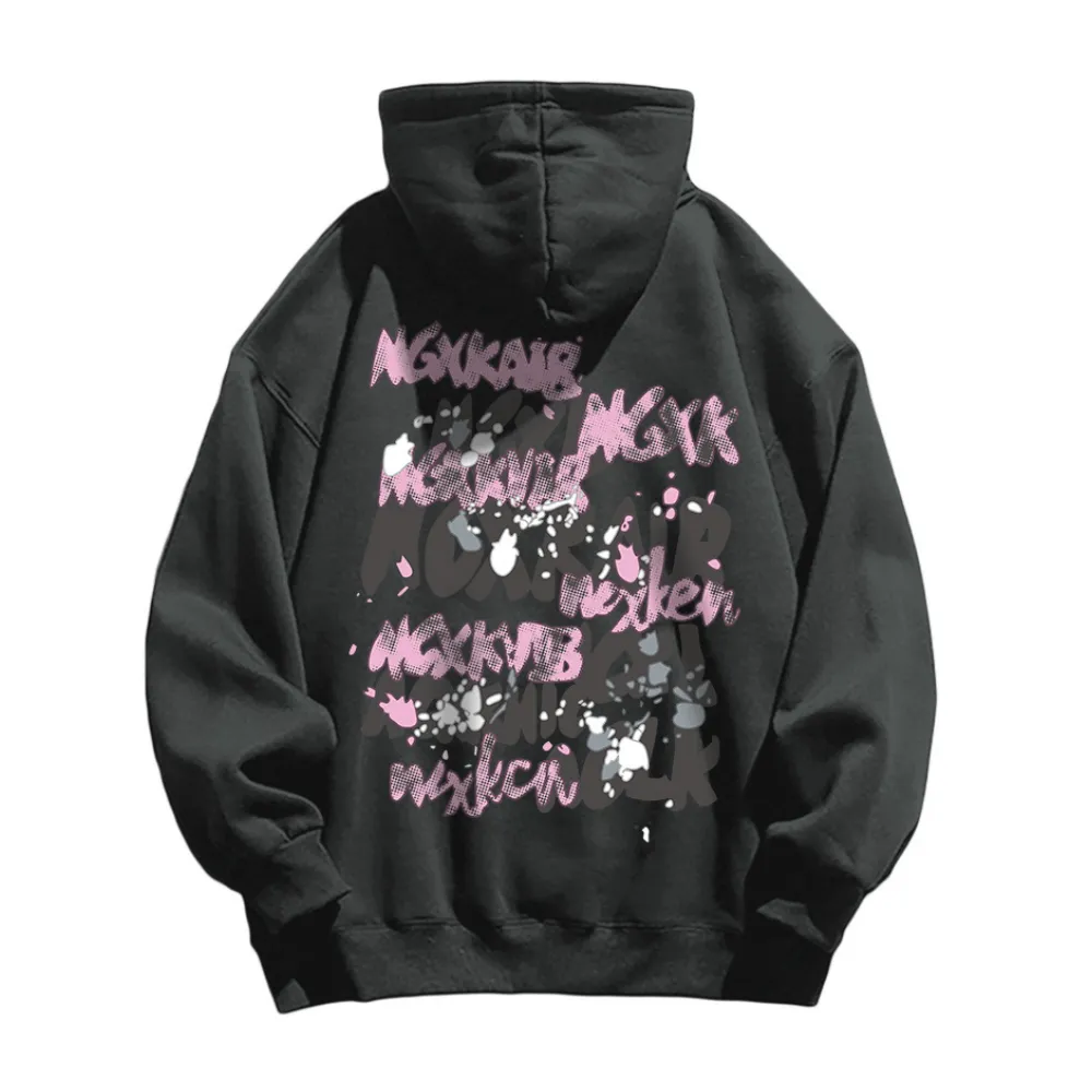 Street Bold Letter Graffiti Hoodie