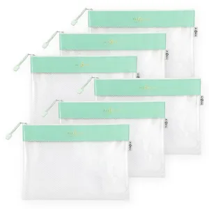 Teal Zip 'n' Stash Pouches Bundle (6 pcs)