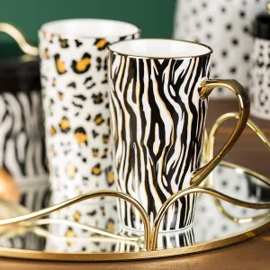 The English Tableware Company Looking Wild Set of 2 Mugs - Leopard & Zebra