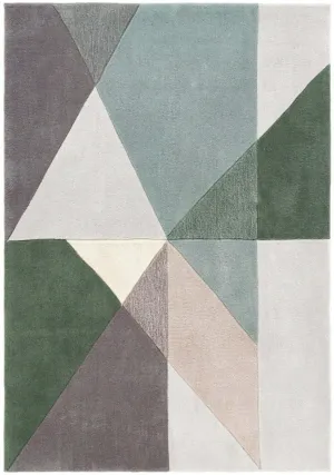 Trio Multi Earth Geometric Rug