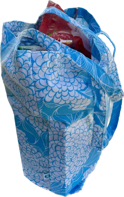 TS - Blue Flower Travel Shopper