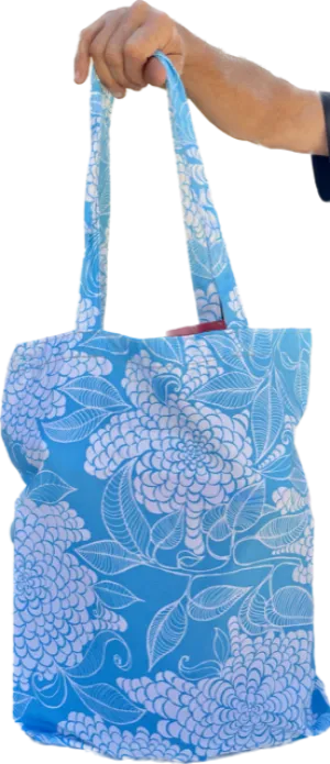 TS - Blue Flower Travel Shopper
