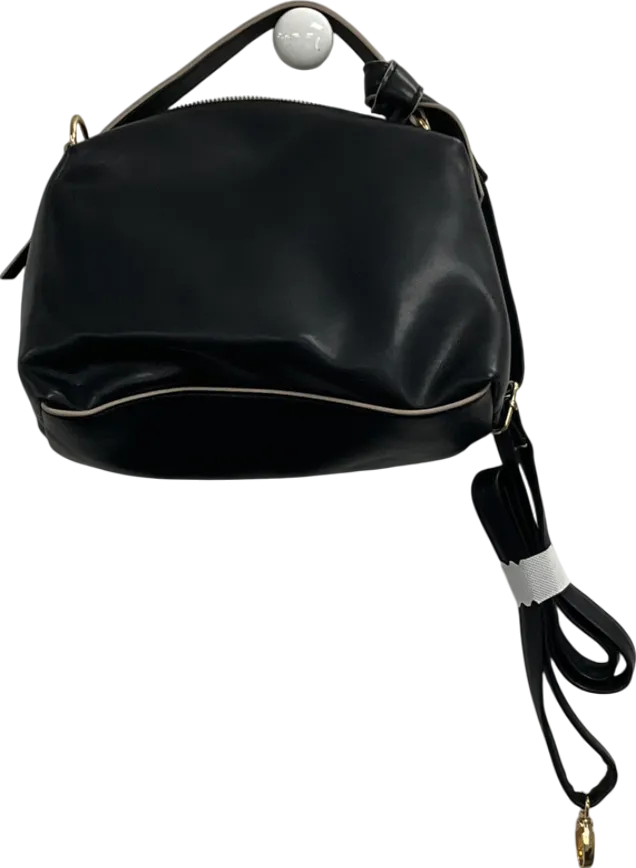 TU Sainsburys Black Faux Leather Knot Detail Cross Body Bag One Size
