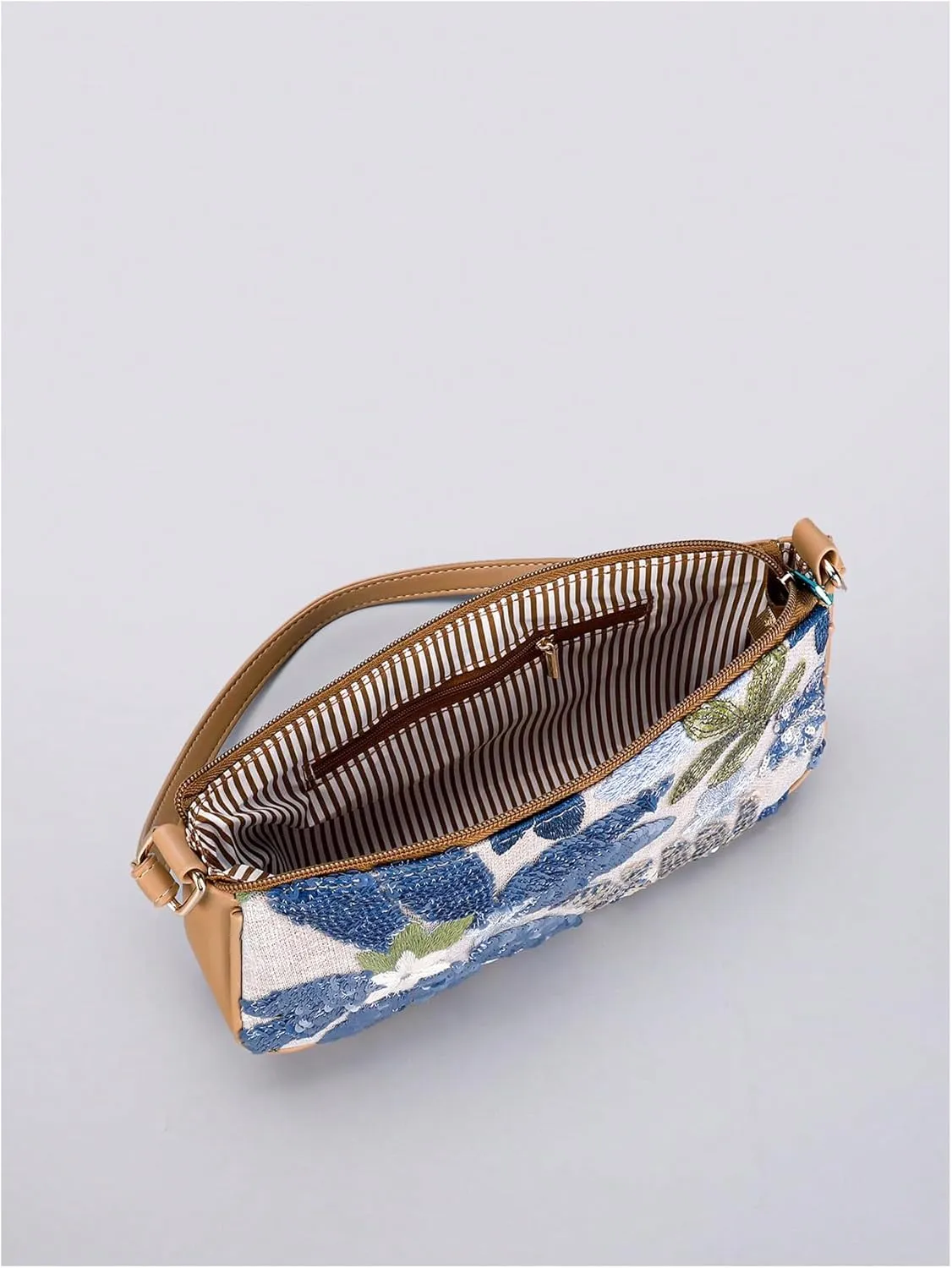 Verdusa Women's Floral Square Sequin Bag Top Handle Underarm Shoulder Handbags