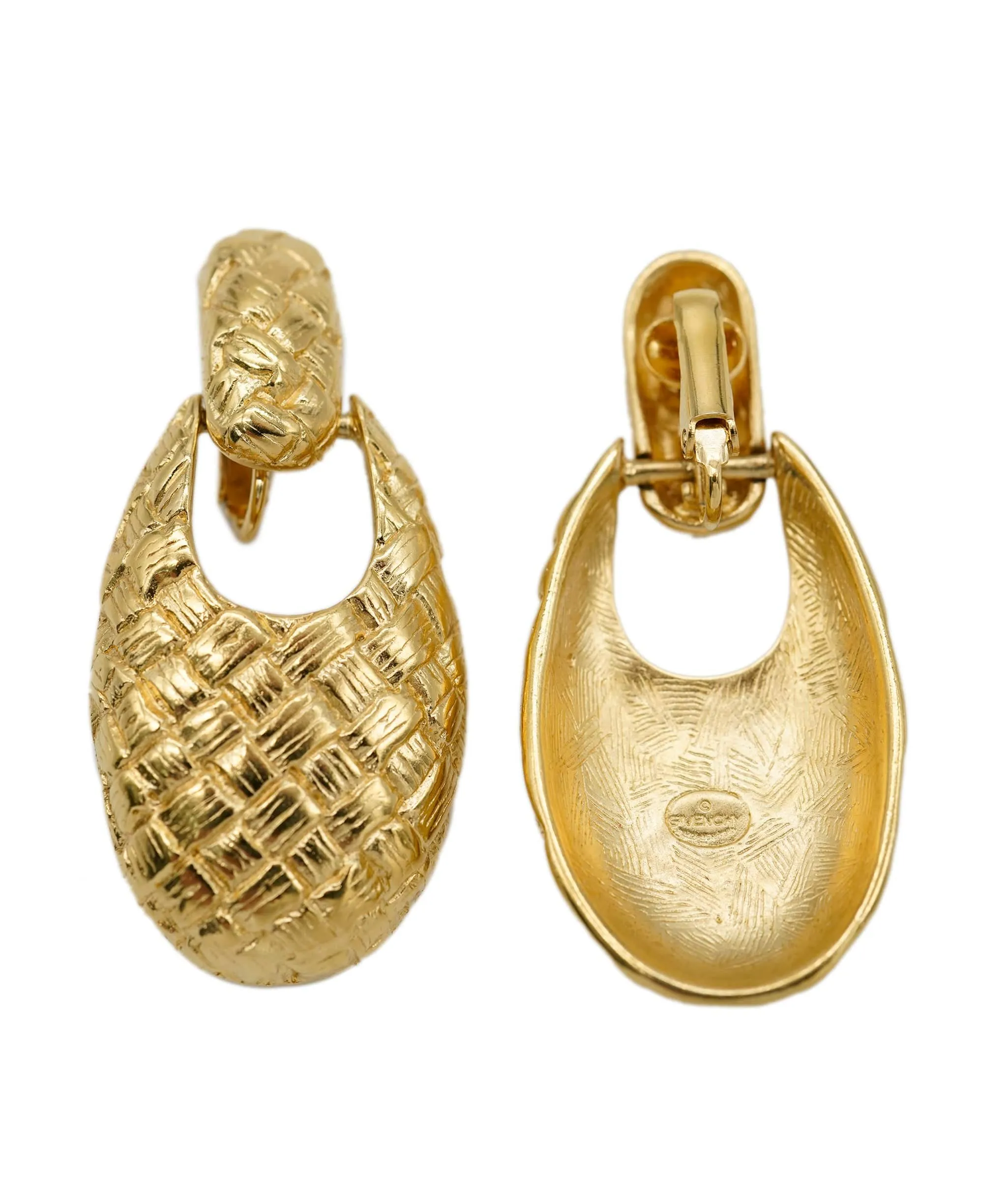 Vintage Givenchy Intrecciato Earrings 1980s AEL1113