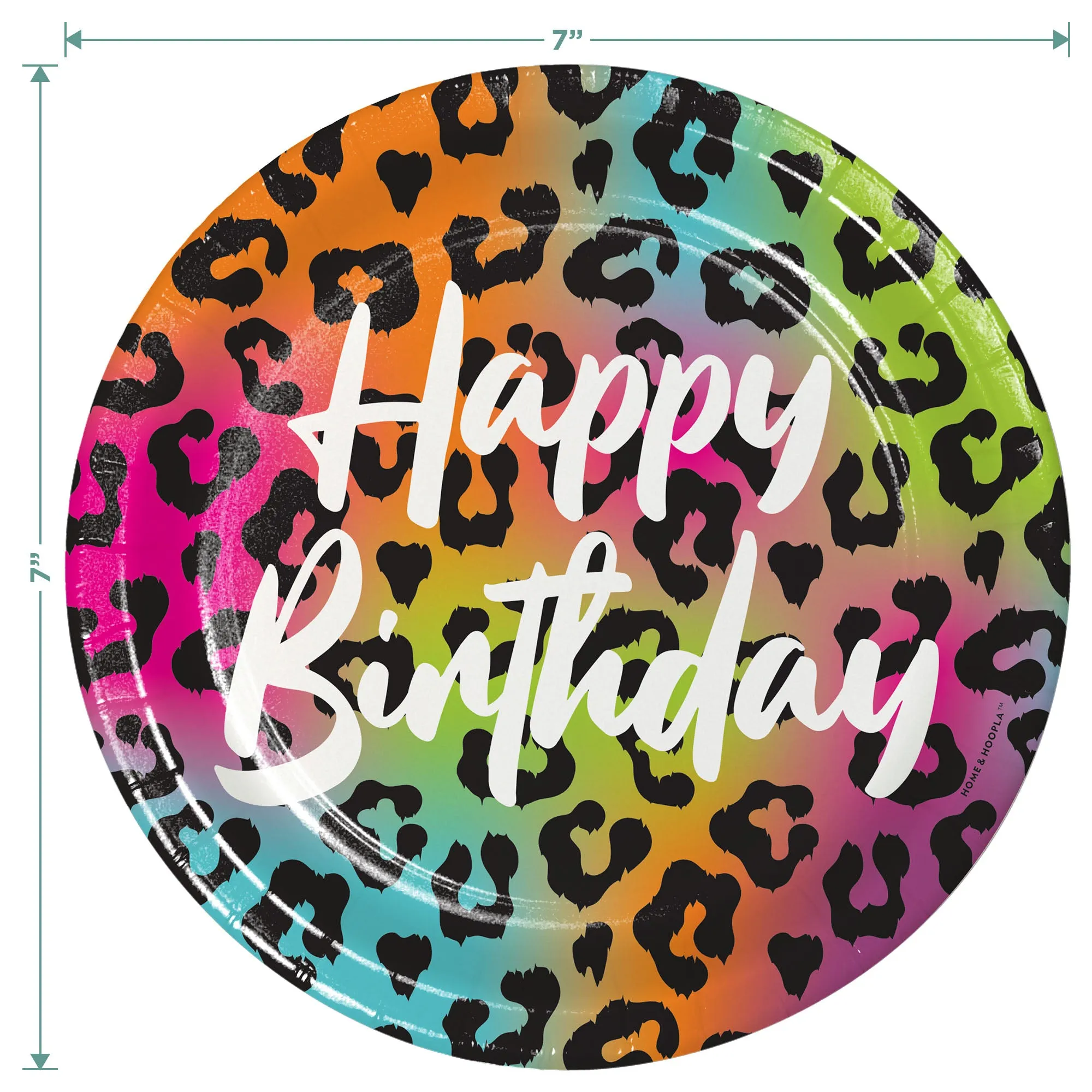 Wild Child Party Pack - Leopard Paper Dessert Plates, Napkins, Table Cover & Animal Print Banner
