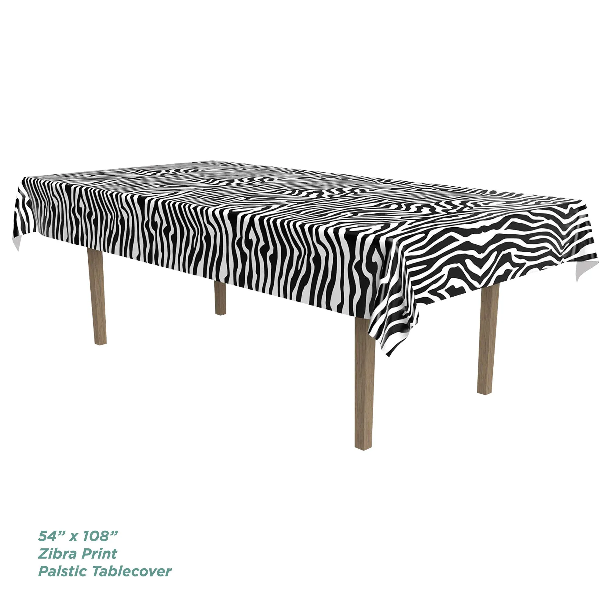 Wild Child Party Pack - Leopard Paper Dessert Plates, Napkins, Table Cover & Animal Print Banner