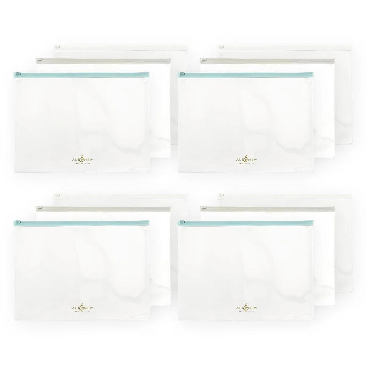 Zip 'n' Keep Pouches Bundle (12 pcs, 3 Assorted Colors)